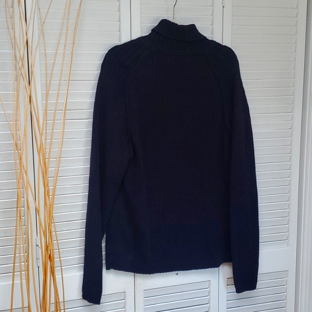 BRANDINI Navy Pullover Cotton Turtleneck Size XXL - Picture 6 of 7